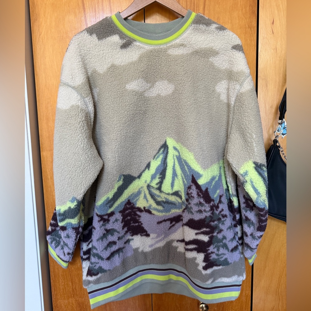 Urban Outfitters Out From Under Fleece with landscape pattern